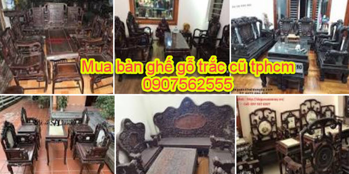 Mua bàn ghế gỗ trắc cũ tphcm